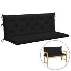 VidaXL Auflage Für Hollywoodschaukel Schwarz 150 Cm Stoff