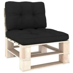 VidaXL Palettensofa-Kissen 2 Stk. Schwarz
