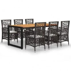 Vidaxl 17 Garten-Essgruppe V10 | VidaXL : Farbe - Braun, Größe - 7-tlg