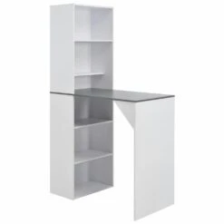 VidaXL Bartisch Mit Schrank Weiß 115 X 59 X 200 Cm
